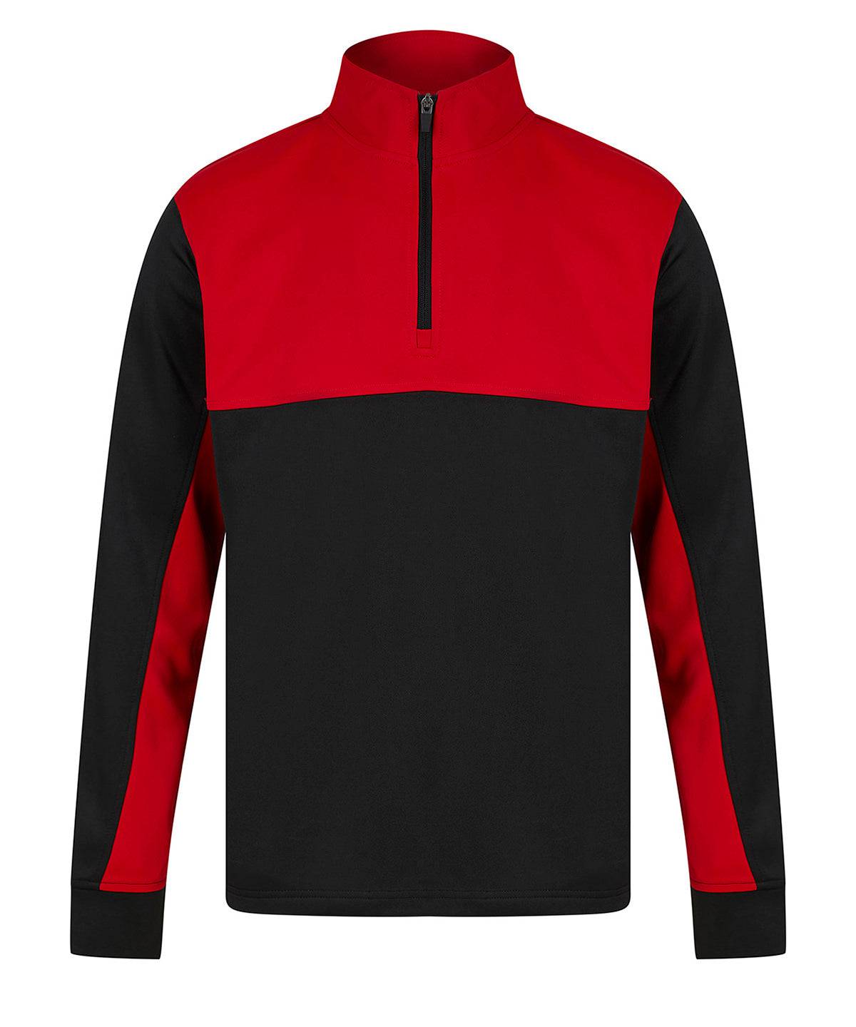 Black/Red - Kids ¼-tracksuit top