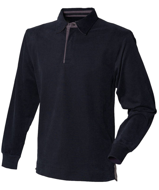 Black - Super soft long sleeve rugby shirt