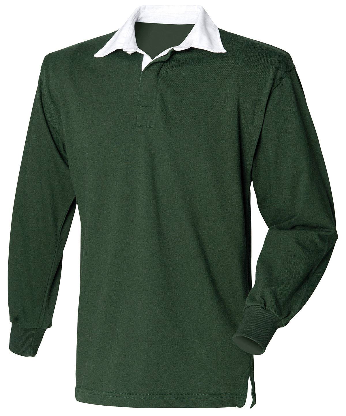 Bottle Green - Long sleeve original rugby shirt