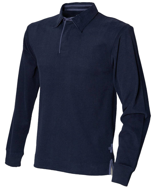 Navy - Super soft long sleeve rugby shirt