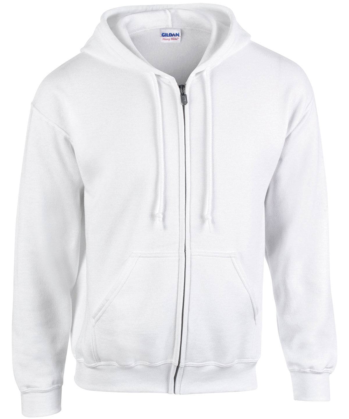 White* - Heavy Blend™  full zip hooded sweatshirt