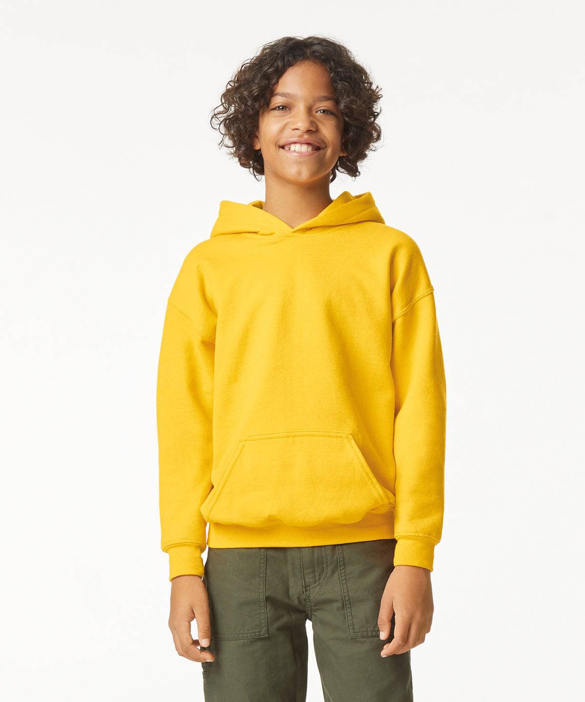 Dark Heather - Softstyle™ midweight fleece youth hoodie