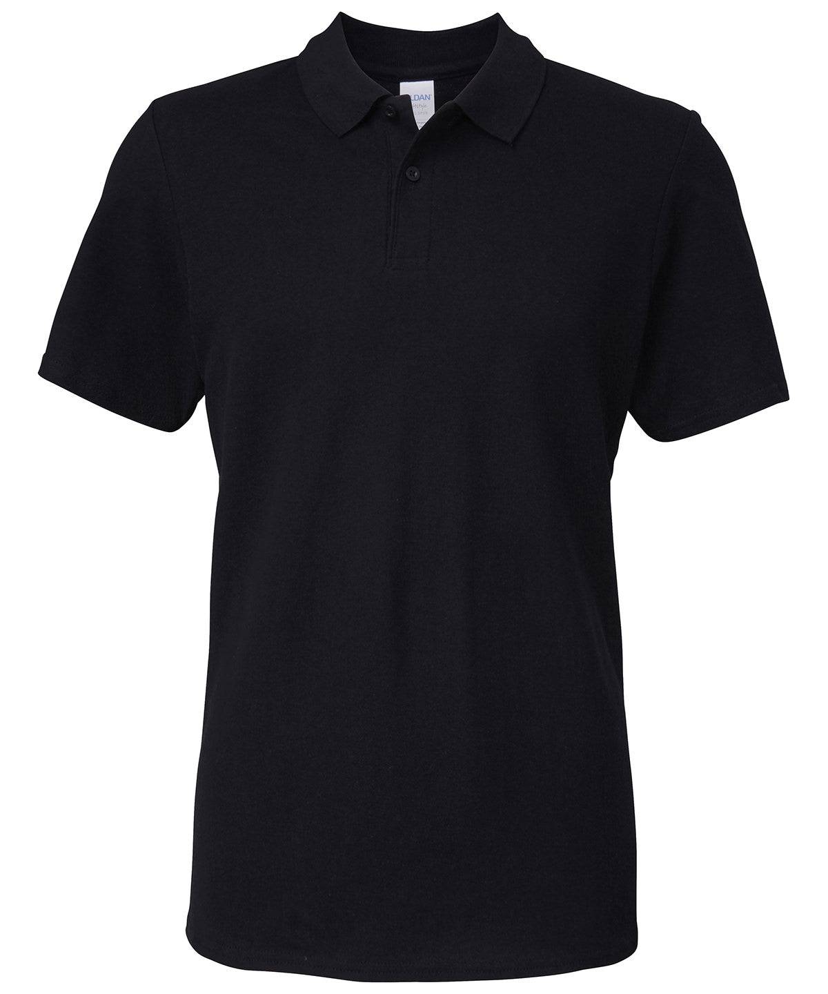 Black - Softstyle™ adult double piqué polo