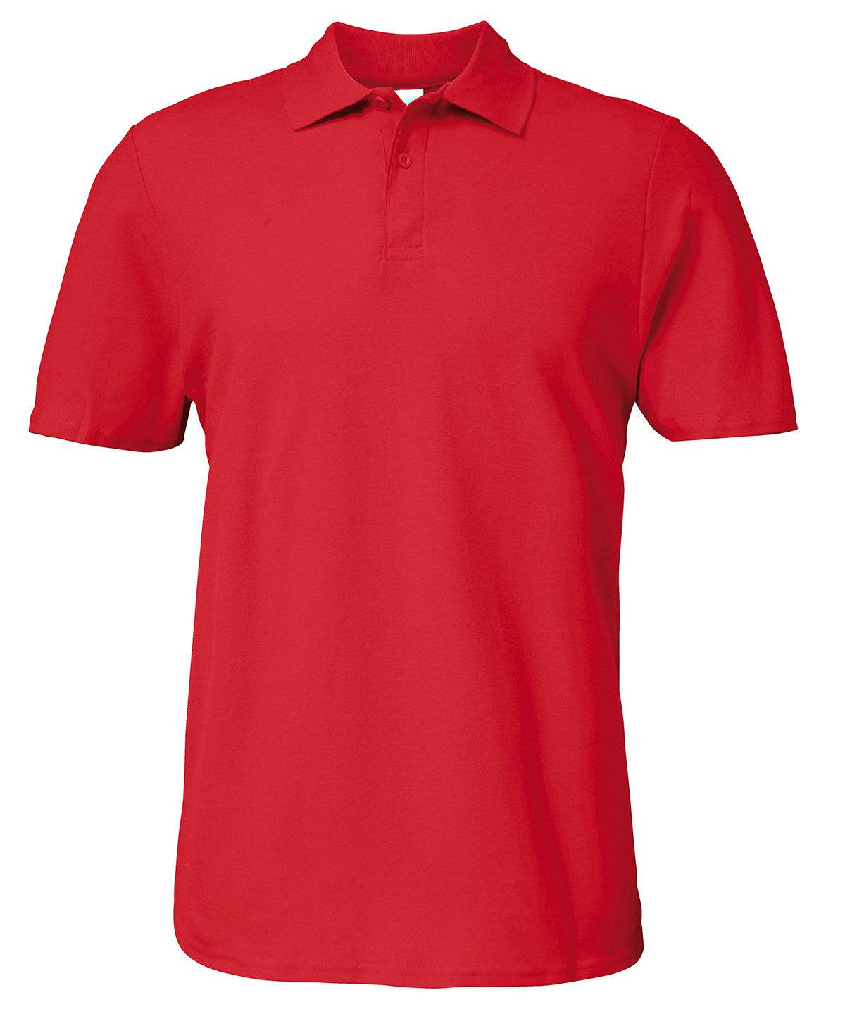 Cherry Red - Softstyle™ adult double piqué polo