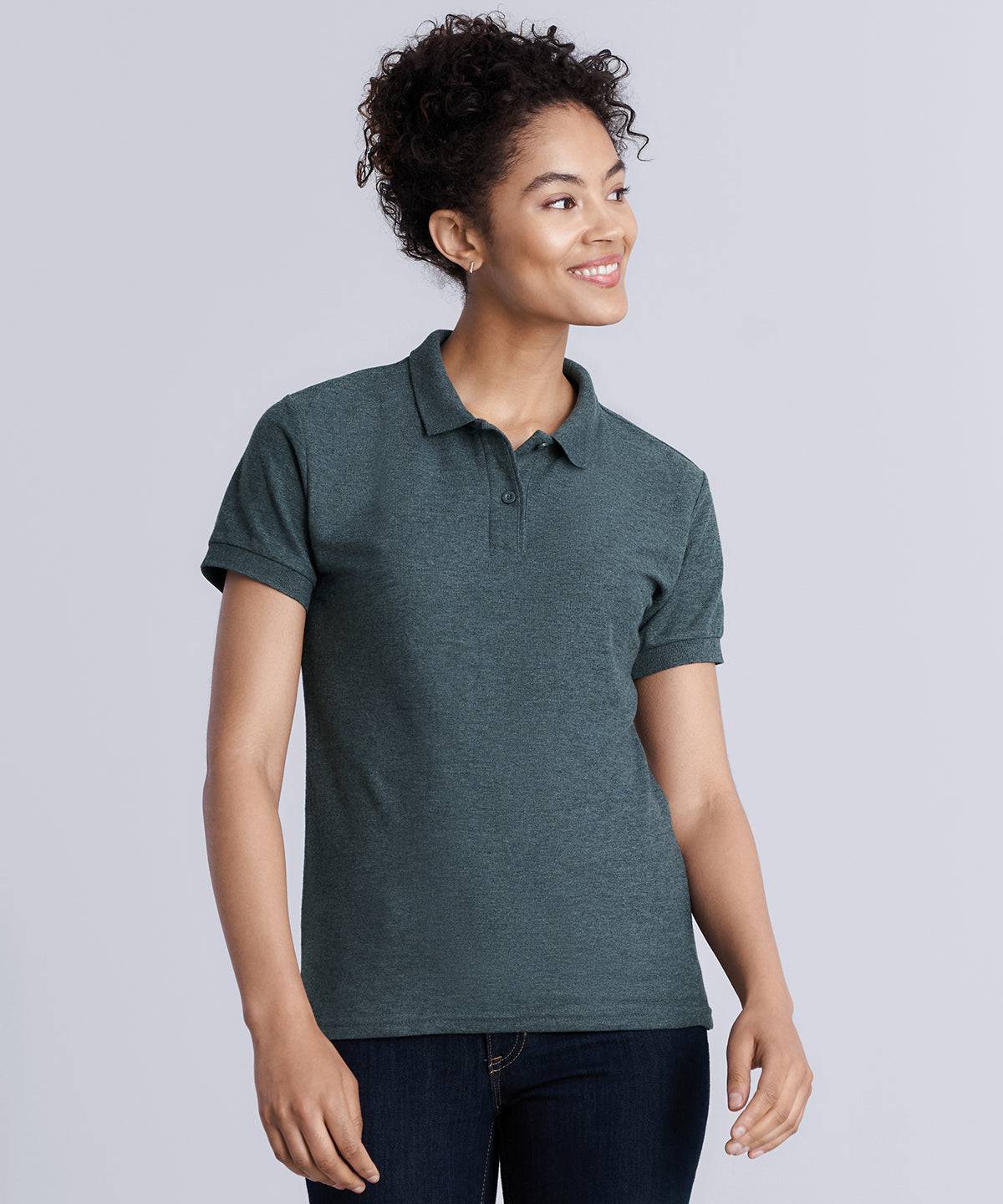 Dark Heather - Women's DryBlend® double piqué sport shirt