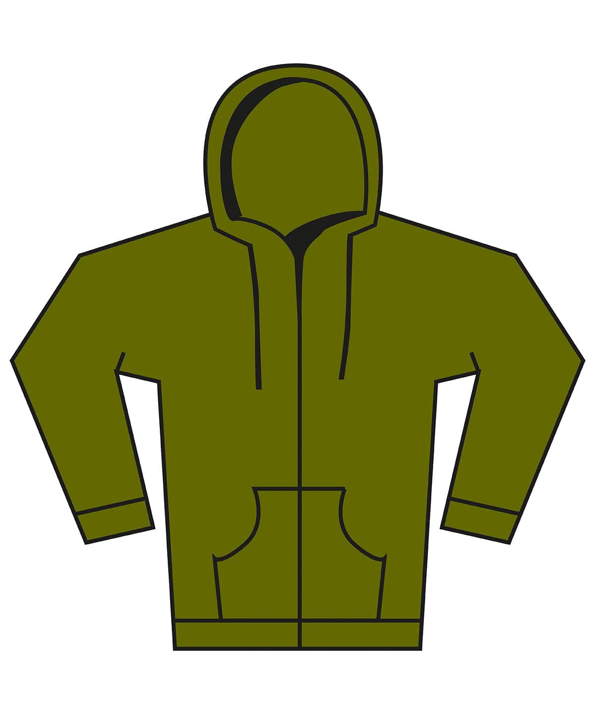 Military Green - Softstyle™ midweight fleece adult full-zip hooded sweatshirt