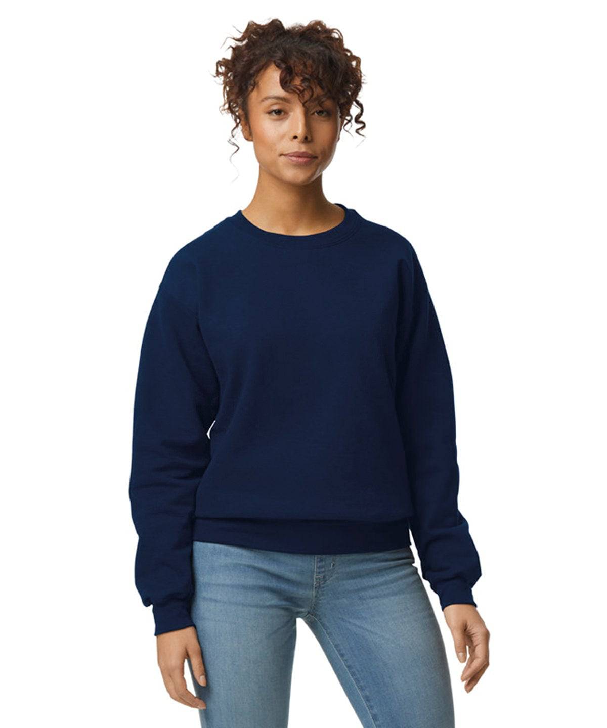 Navy - DryBlend® adult crew neck sweatshirt