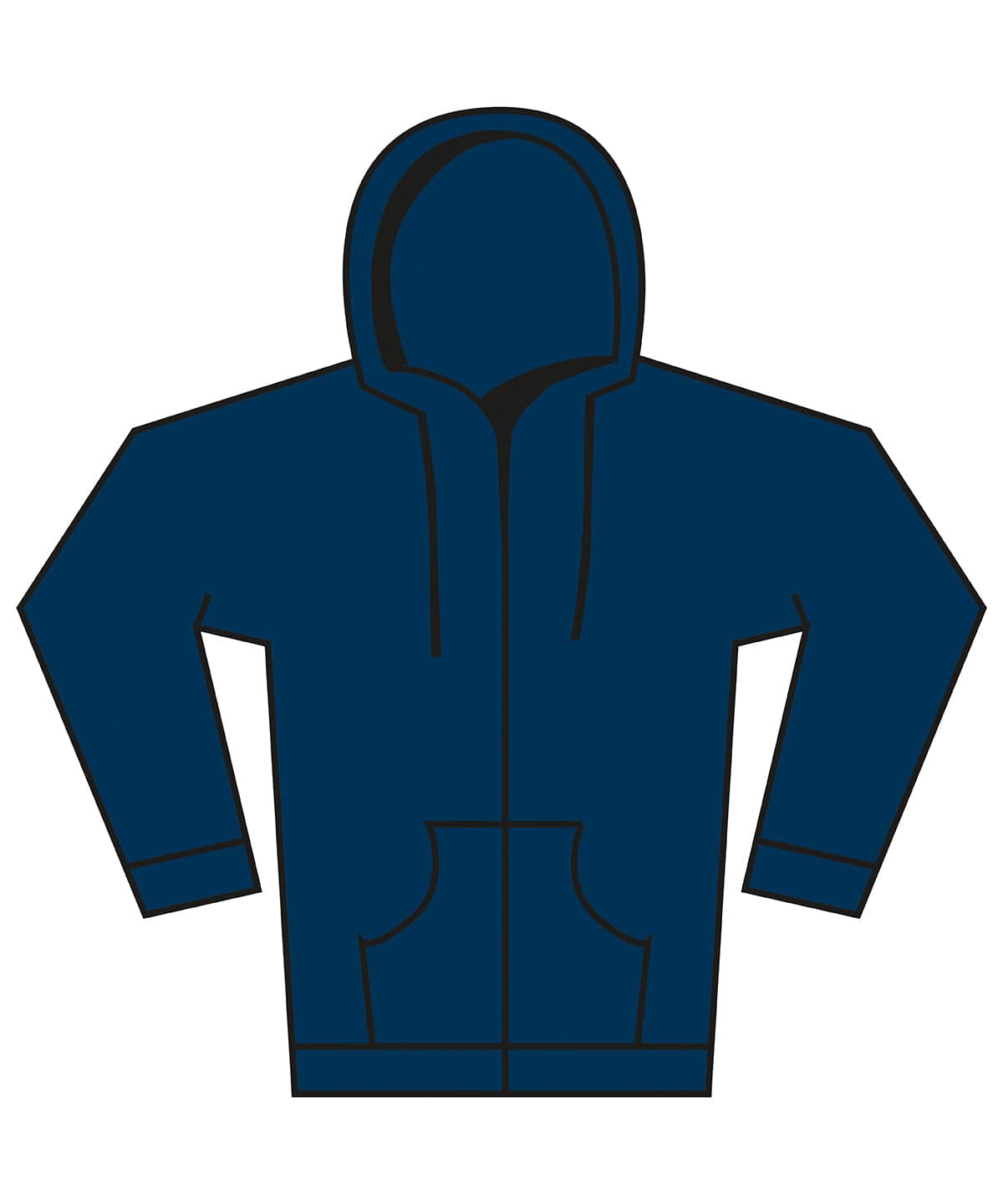 Navy - Softstyle™ midweight fleece adult full-zip hooded sweatshirt