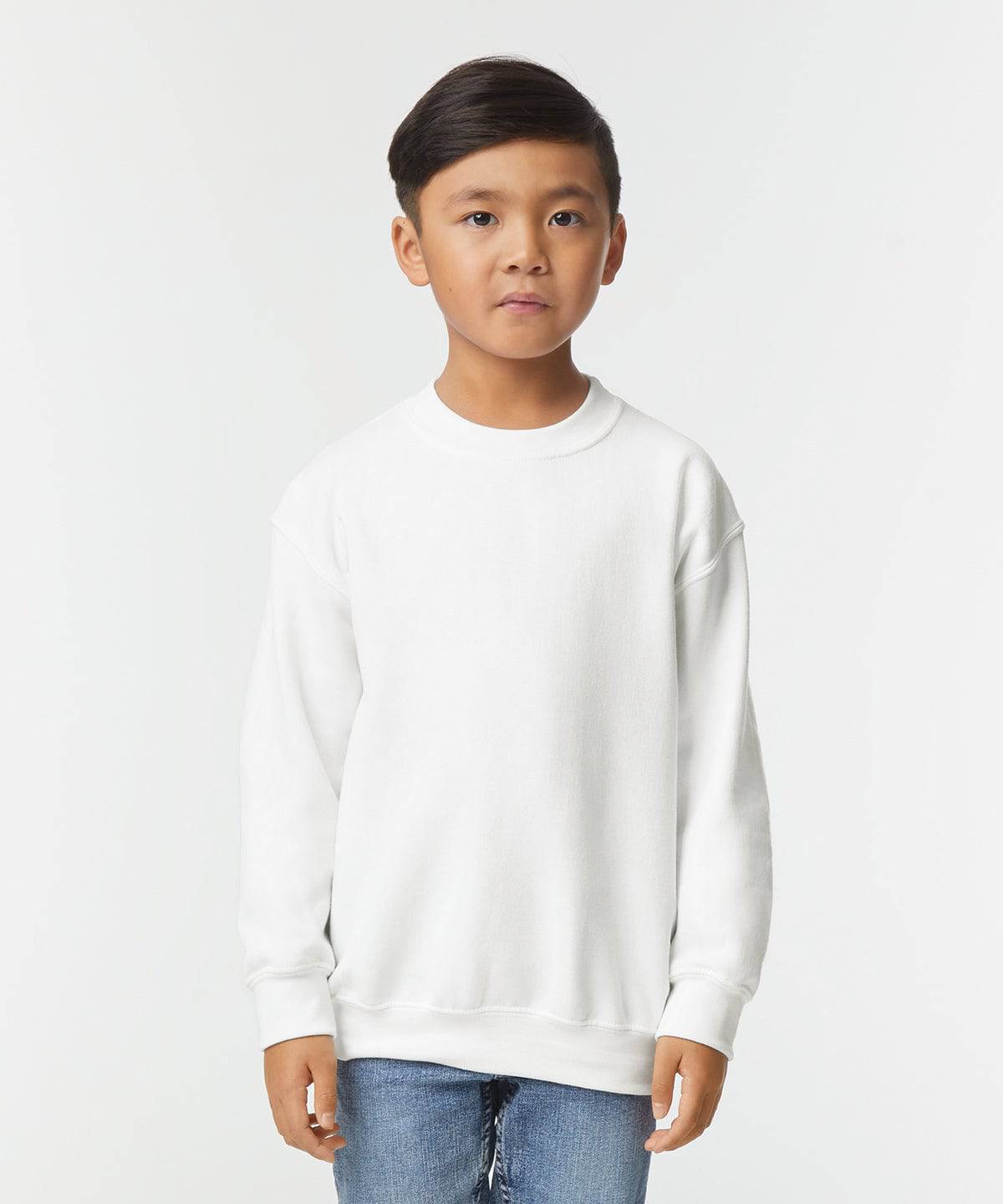 White - Heavy Blend™ youth crew neck sweatshirt