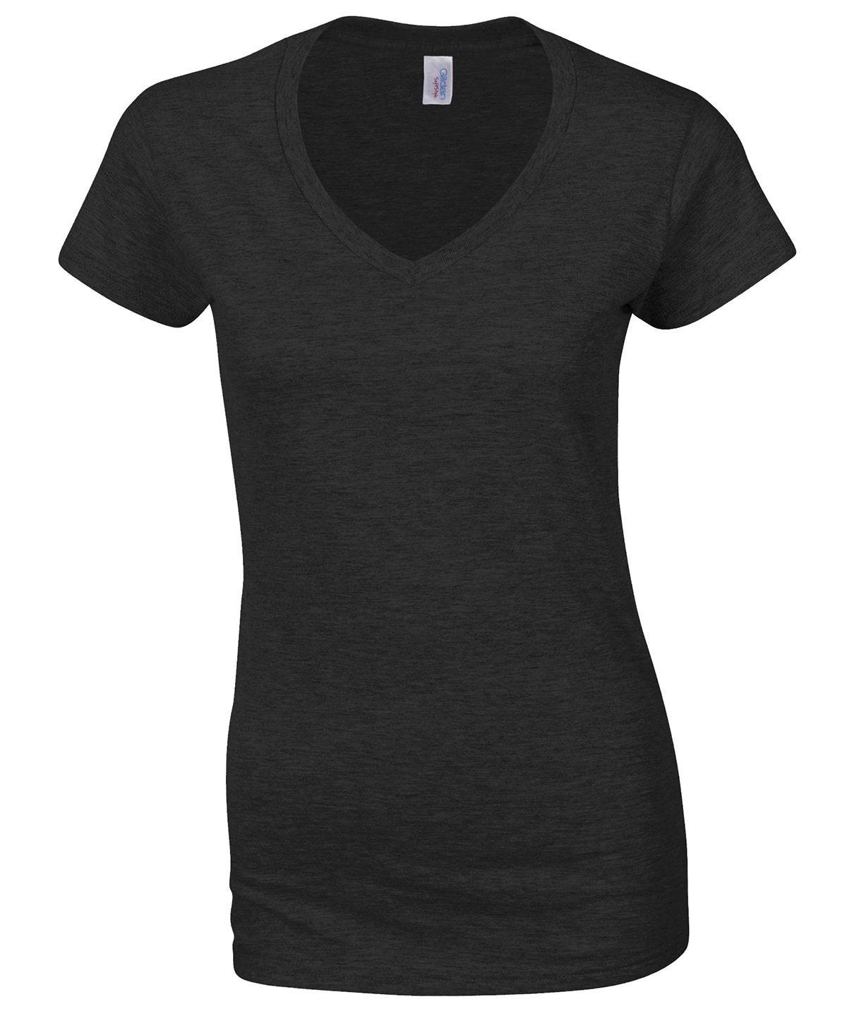 Schwarz - Softstyle™ Damen-T-Shirt mit V-Ausschnitt