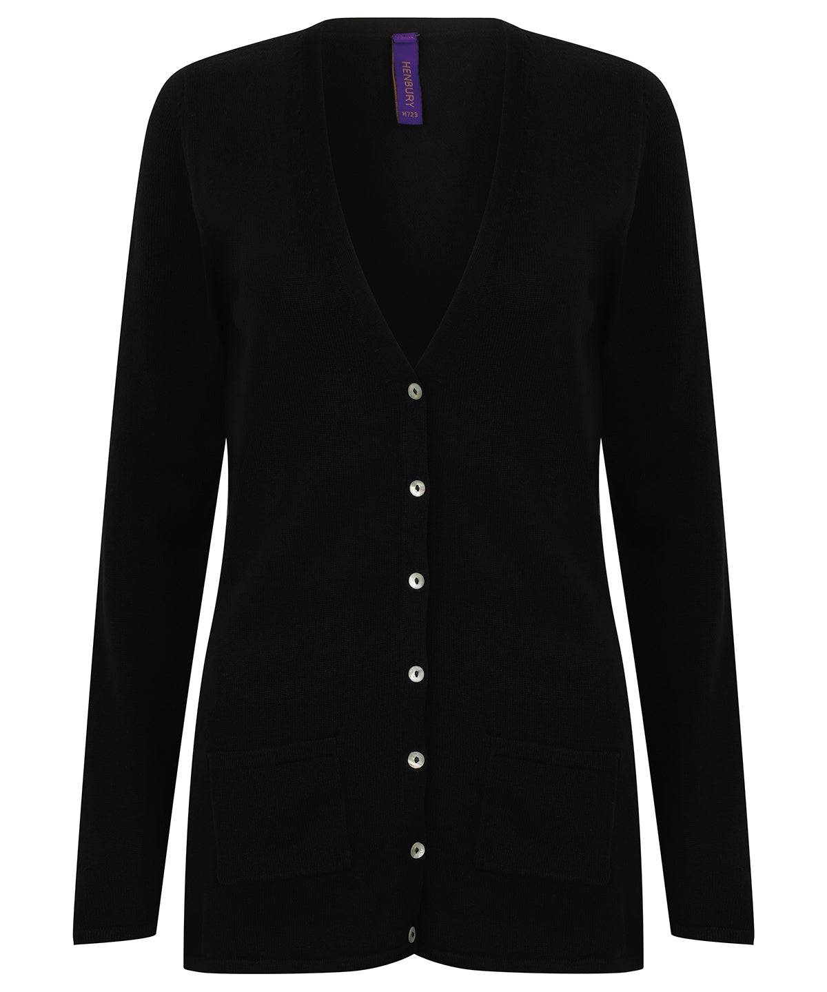 Black - Women's v-button cardigan