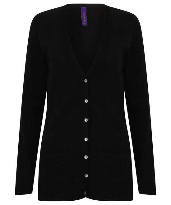 Black - Women's v-button cardigan