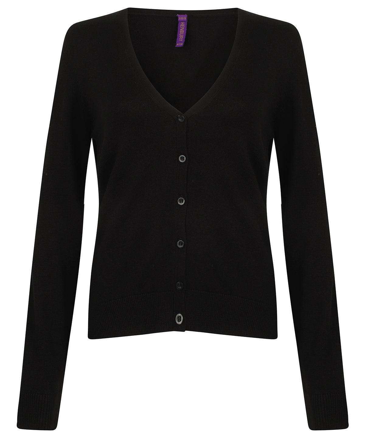 Black - Women's v-neck cardigan