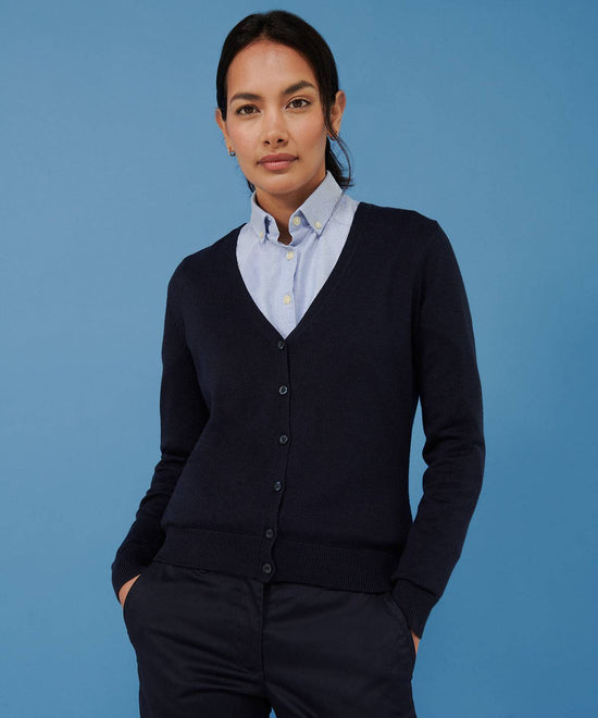 Navy - Women's v-neck cardigan