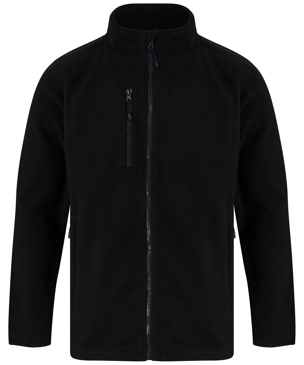 Black - Recycled polyester microfleece jacket