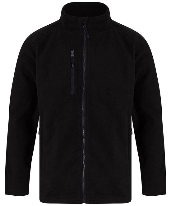 Black - Recycled polyester microfleece jacket