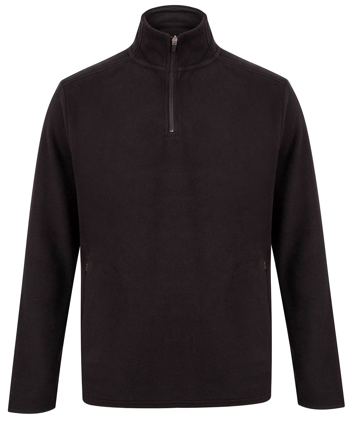 Black - ¼ zip microfleece jacket