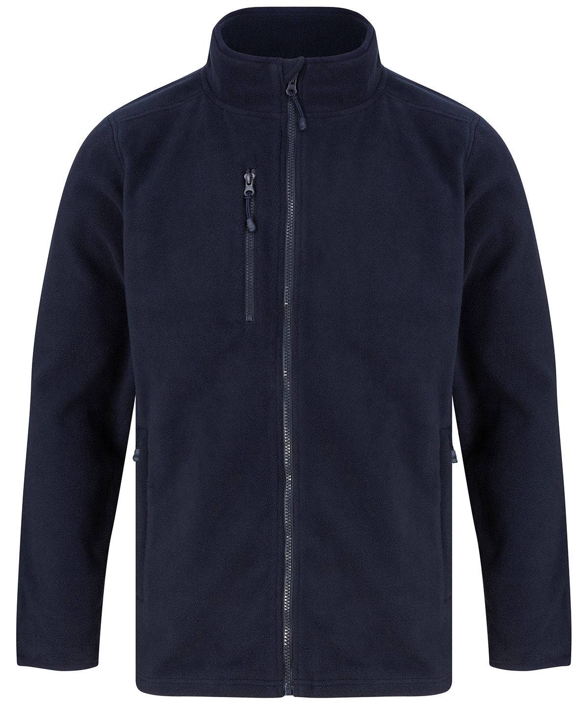 Navy - Recycled polyester microfleece jacket