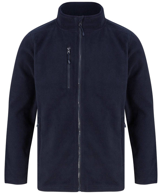 Navy - Recycled polyester microfleece jacket