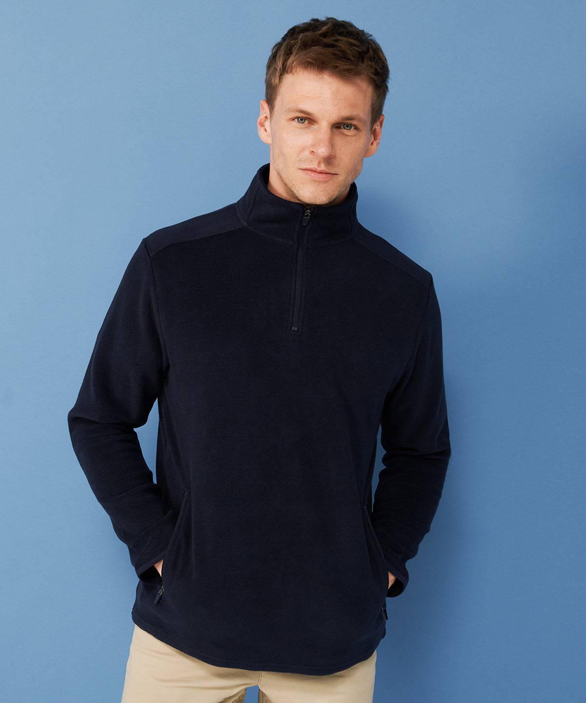 Navy - ¼ zip microfleece jacket