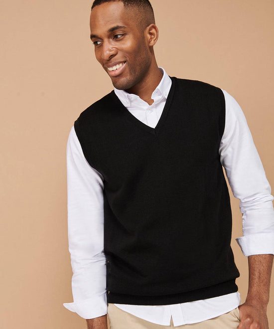 Black - Sleeveless v-neck jumper