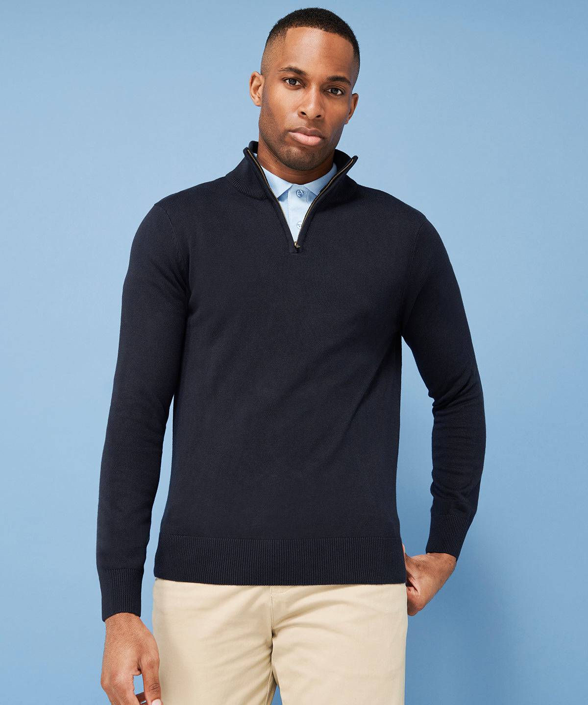 Navy - ¼ zip jumper