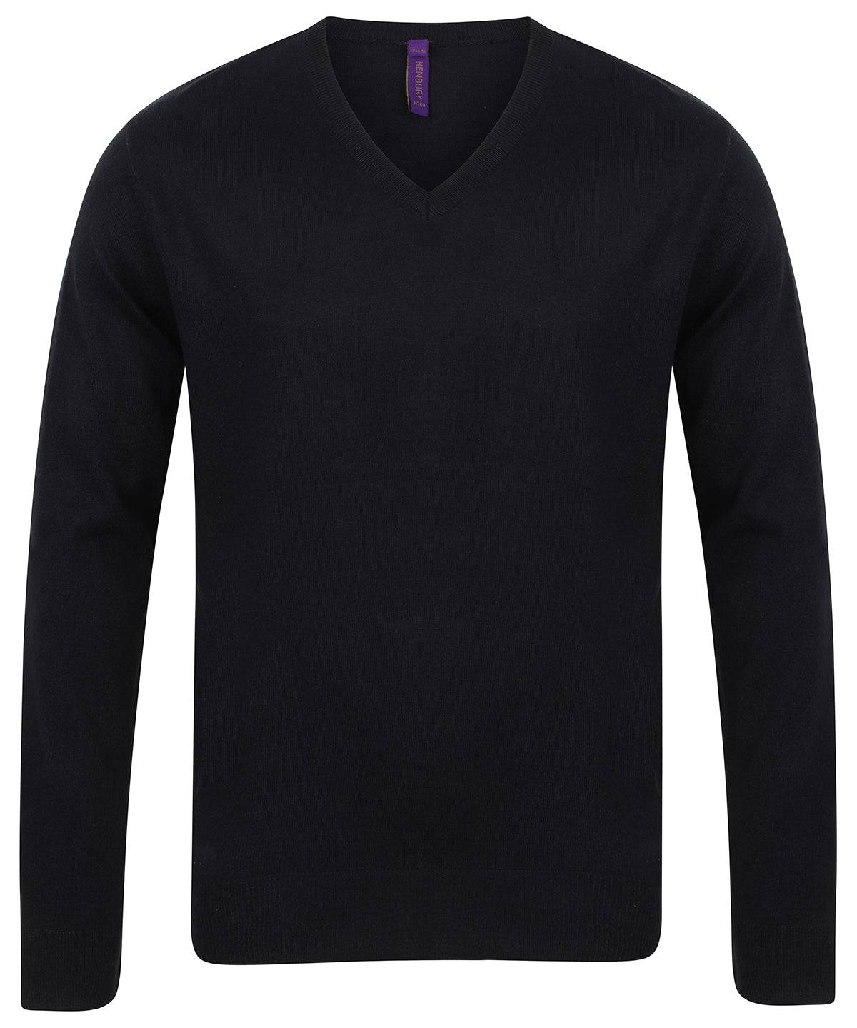 Black - 12 gauge v-neck jumper