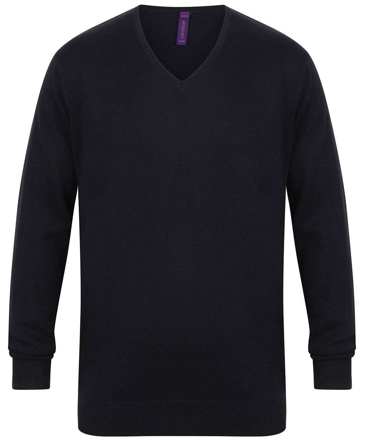 Navy - 12 gauge v-neck jumper