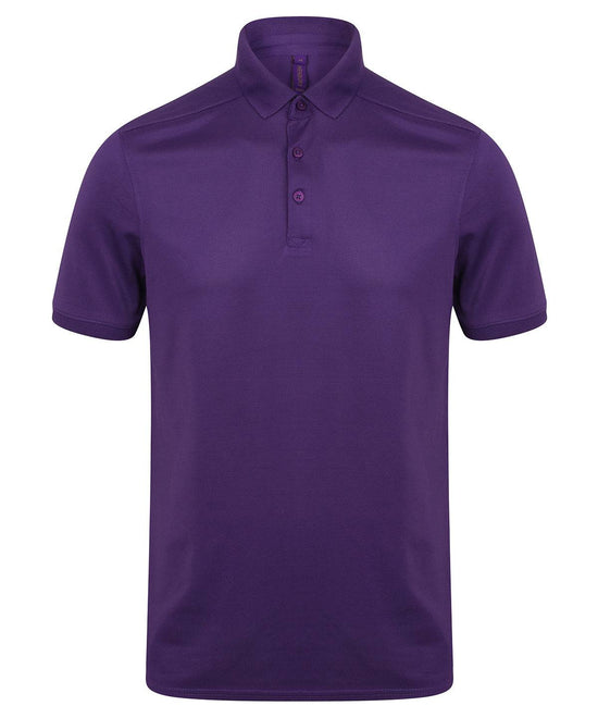 Bright Purple - Stretch polo shirt with wicking finish (slim fit)