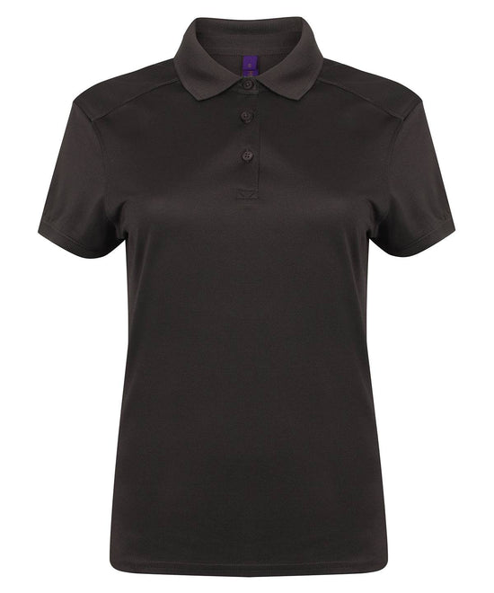 Dark Grey - Women's stretch polo shirt with wicking finish (slim fit)