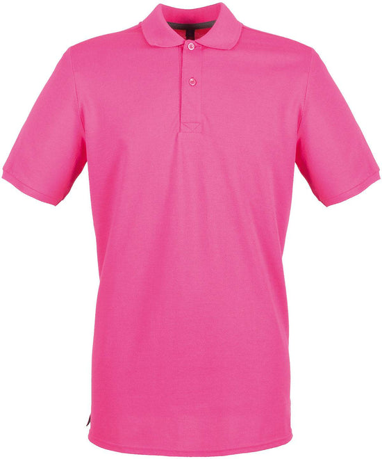 Fuchsia - Micro-fine piqué polo shirt