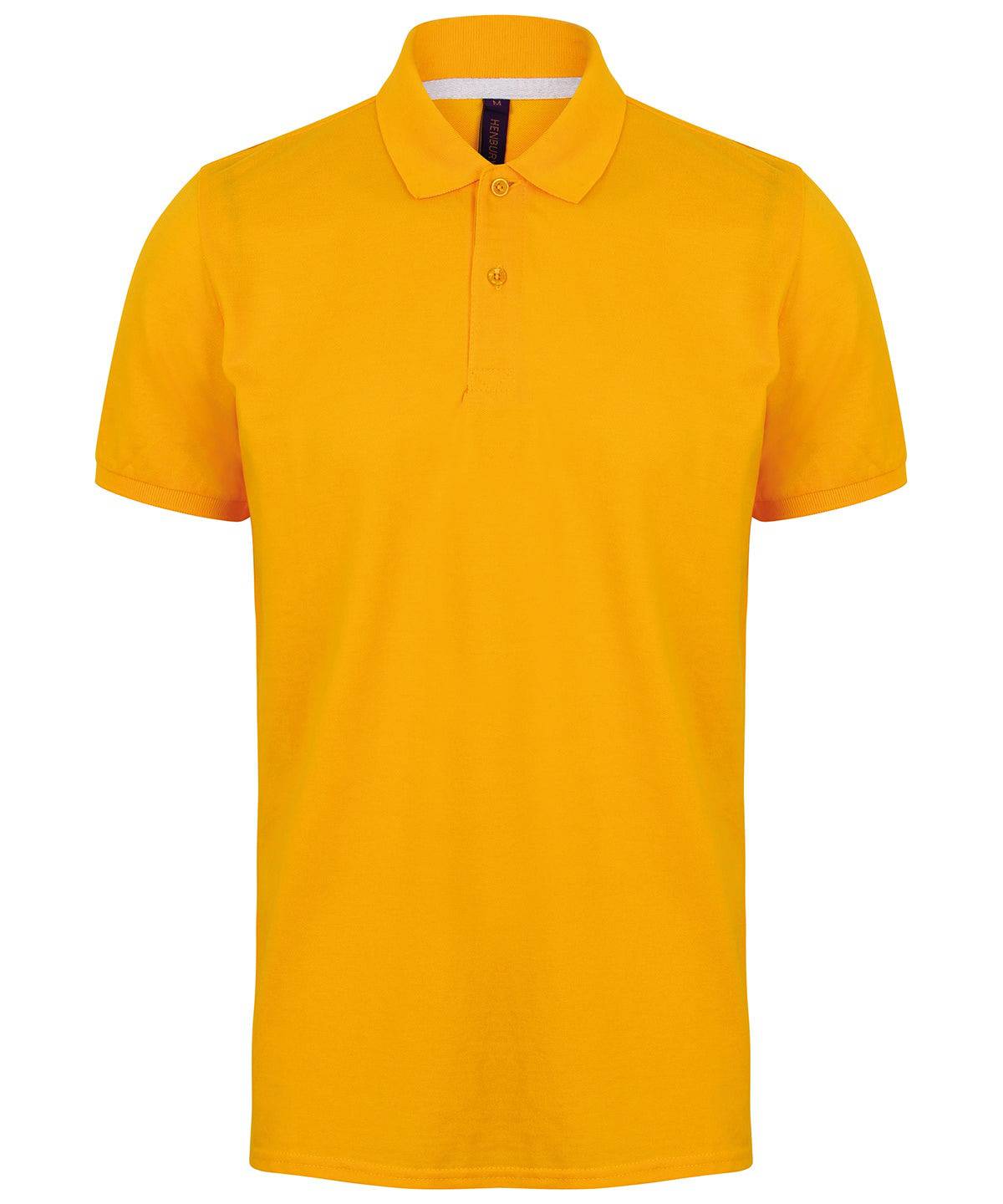 Gold - Micro-fine piqué polo shirt