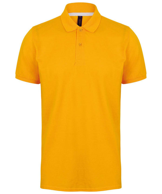 Gold - Micro-fine piqué polo shirt