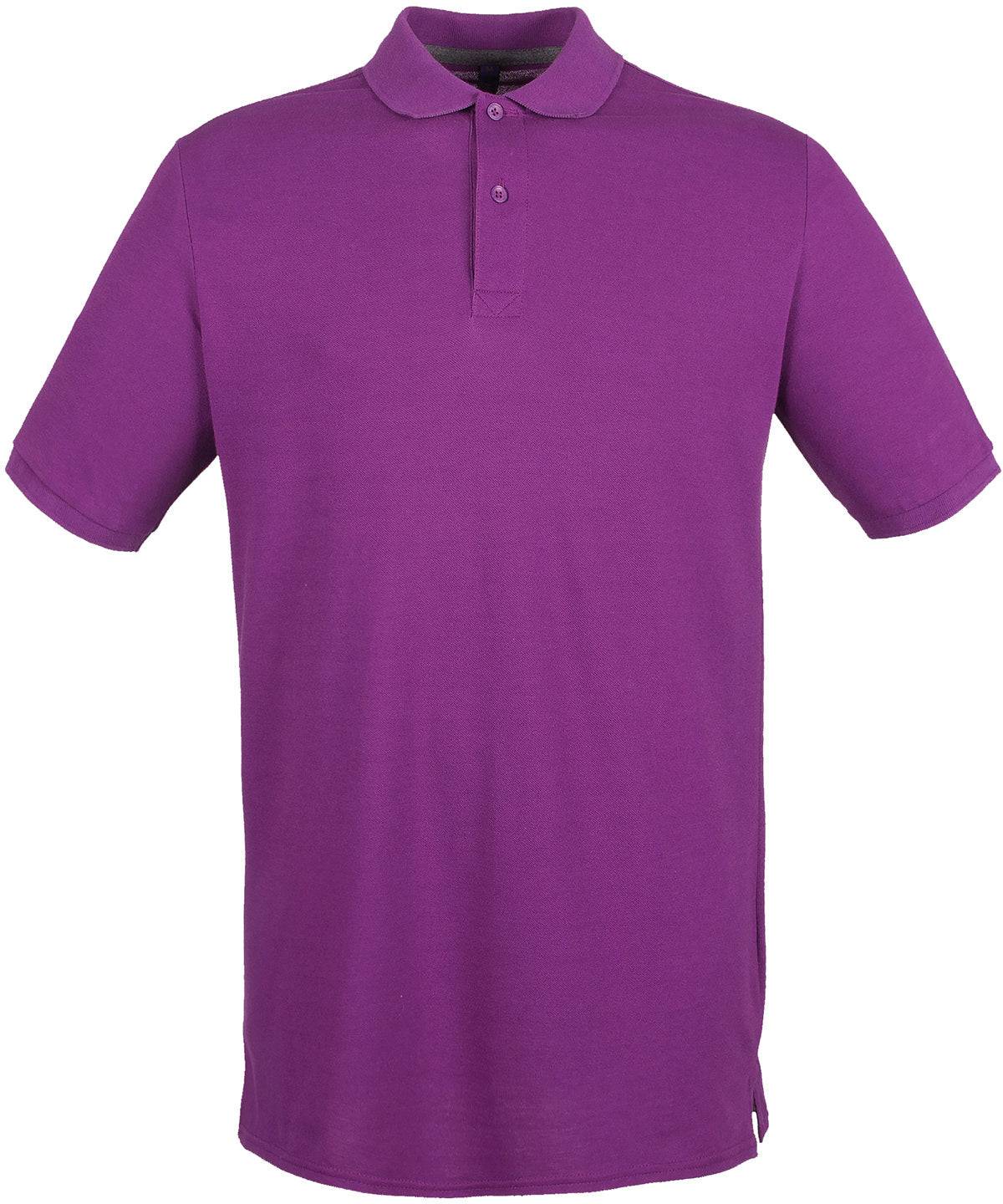 Magenta - Micro-fine piqué polo shirt