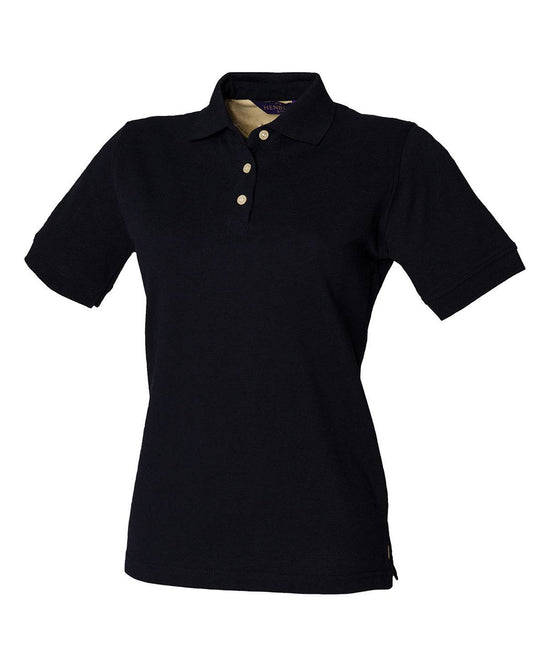 Navy - Women's classic cotton piqué polo shirt