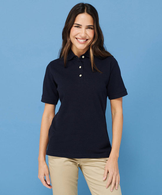 Navy - Women's classic cotton piqué polo shirt