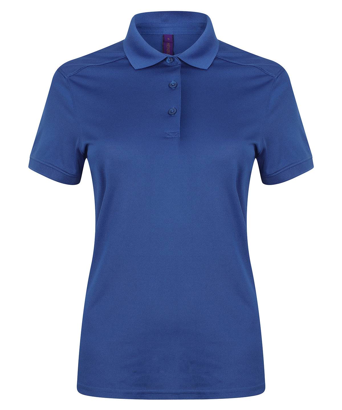 Royal - Women's stretch polo shirt with wicking finish (slim fit)