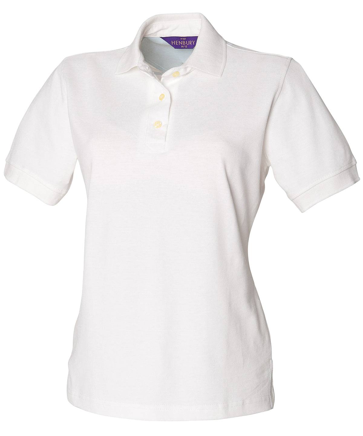 White - Women's classic cotton piqué polo shirt