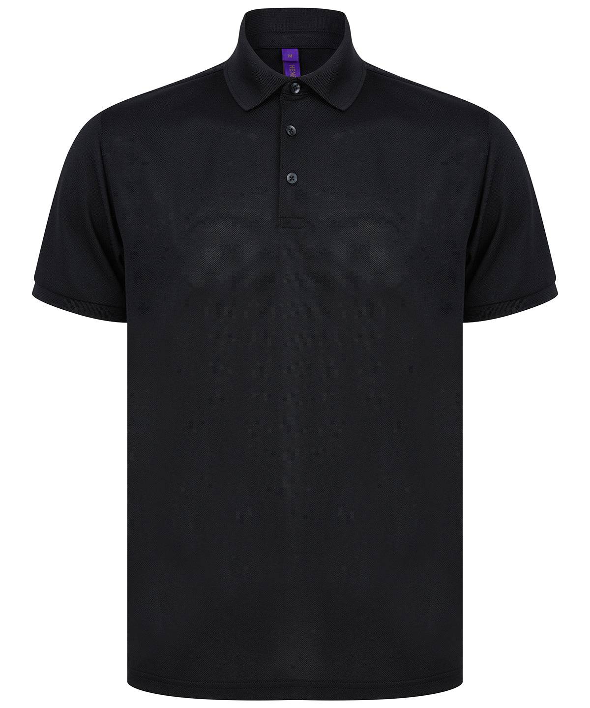 Black - Recycled polyester polo shirt