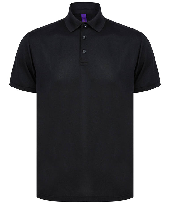 Black - Recycled polyester polo shirt