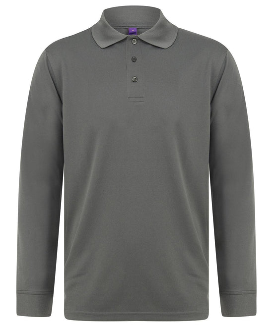 Charcoal Grey - Long sleeve Coolplus® polo shirt