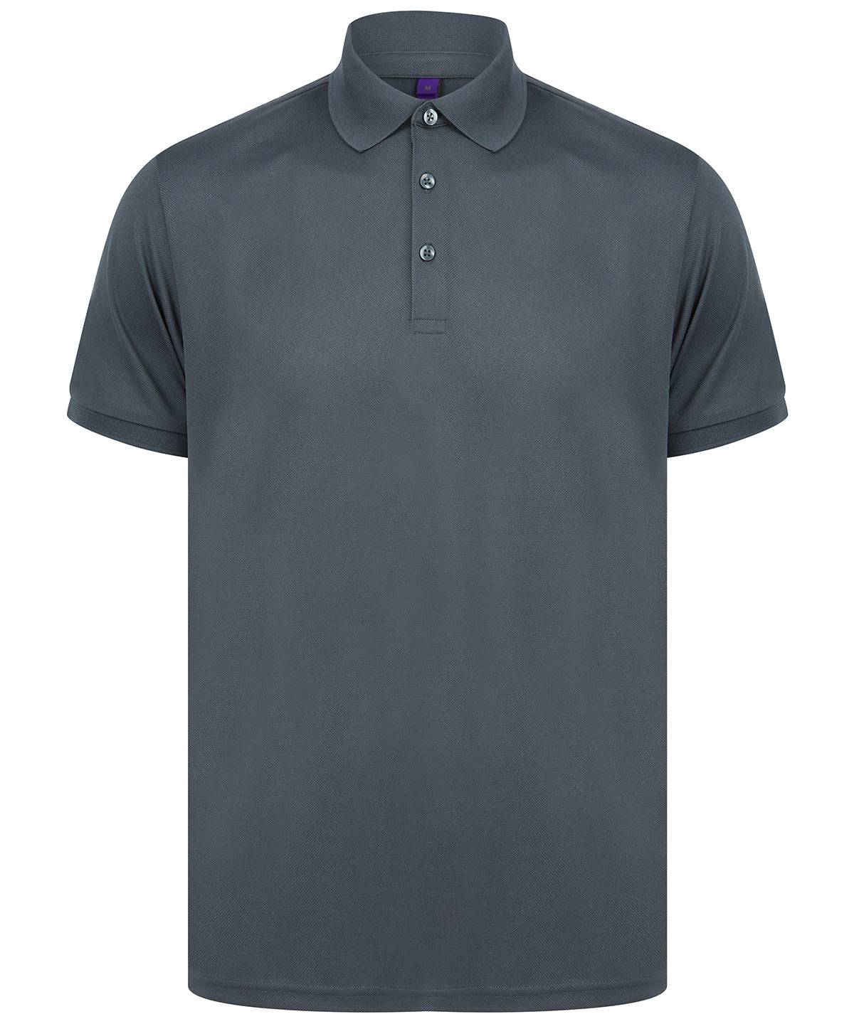 Charcoal - Recycled polyester polo shirt