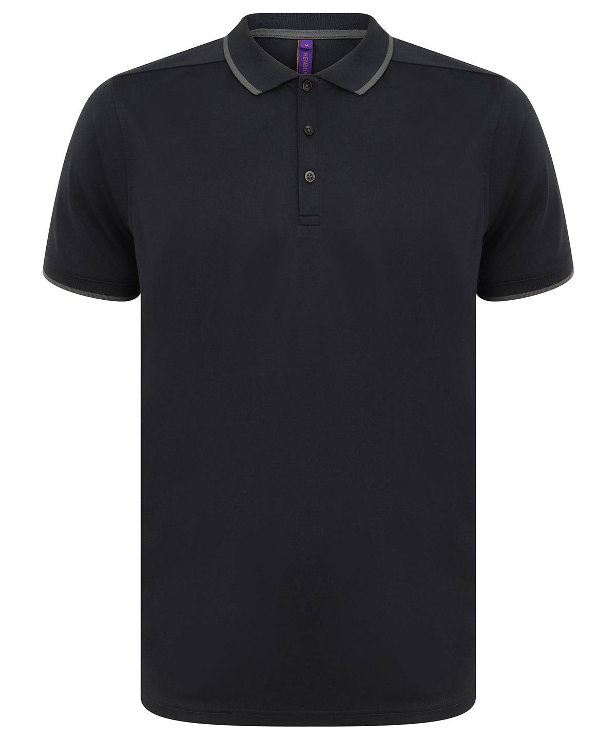 Navy/Charcoal - HiCool® tipped polo shirt