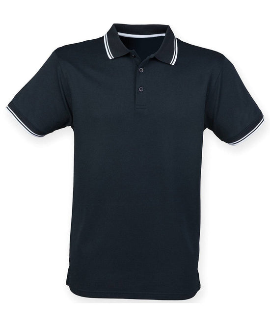 Navy/White - Double tipped Coolplus® polo shirt