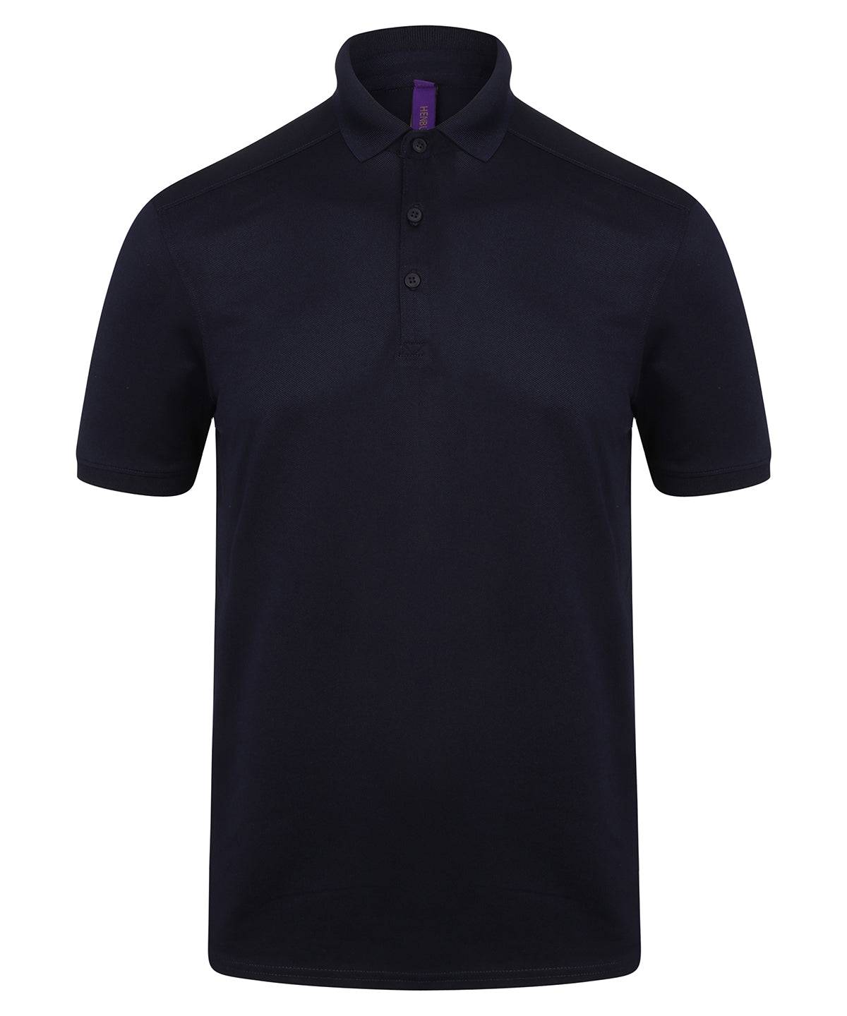 Oxford Navy* - Stretch polo shirt with wicking finish (slim fit)