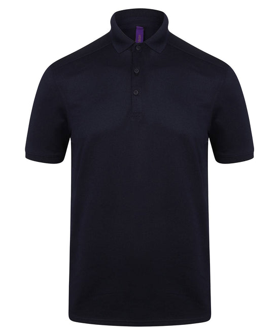 Oxford Navy* - Stretch polo shirt with wicking finish (slim fit)