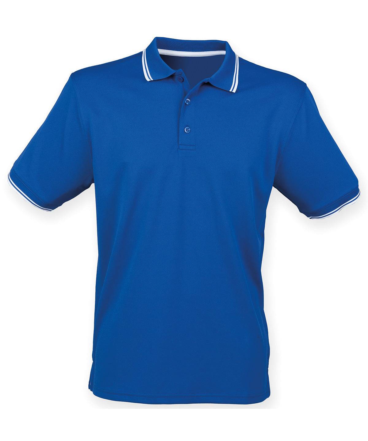 Royal/White - Double tipped Coolplus® polo shirt