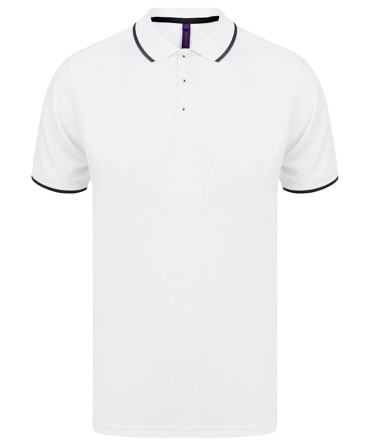 White/Navy - HiCool® tipped polo shirt