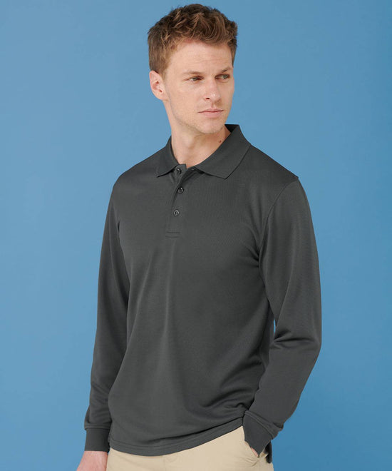 Black*† - Long sleeve Coolplus® polo shirt