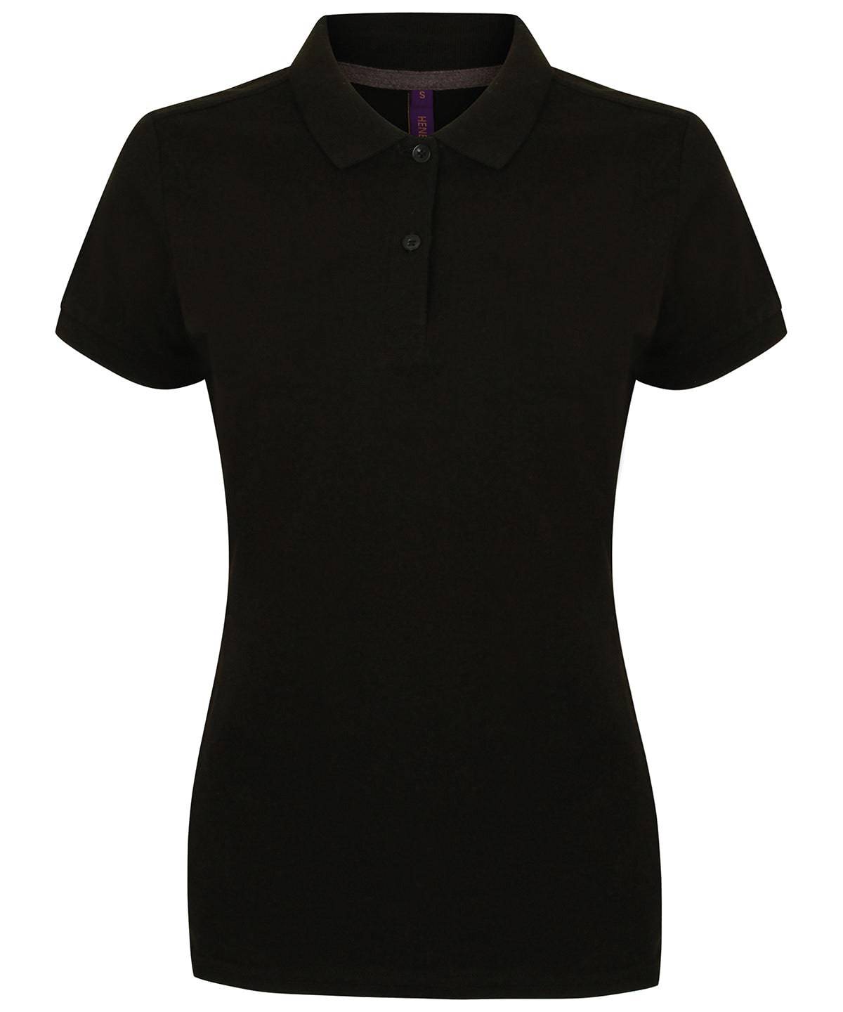 Black - Women's micro-fine piqué polo shirt